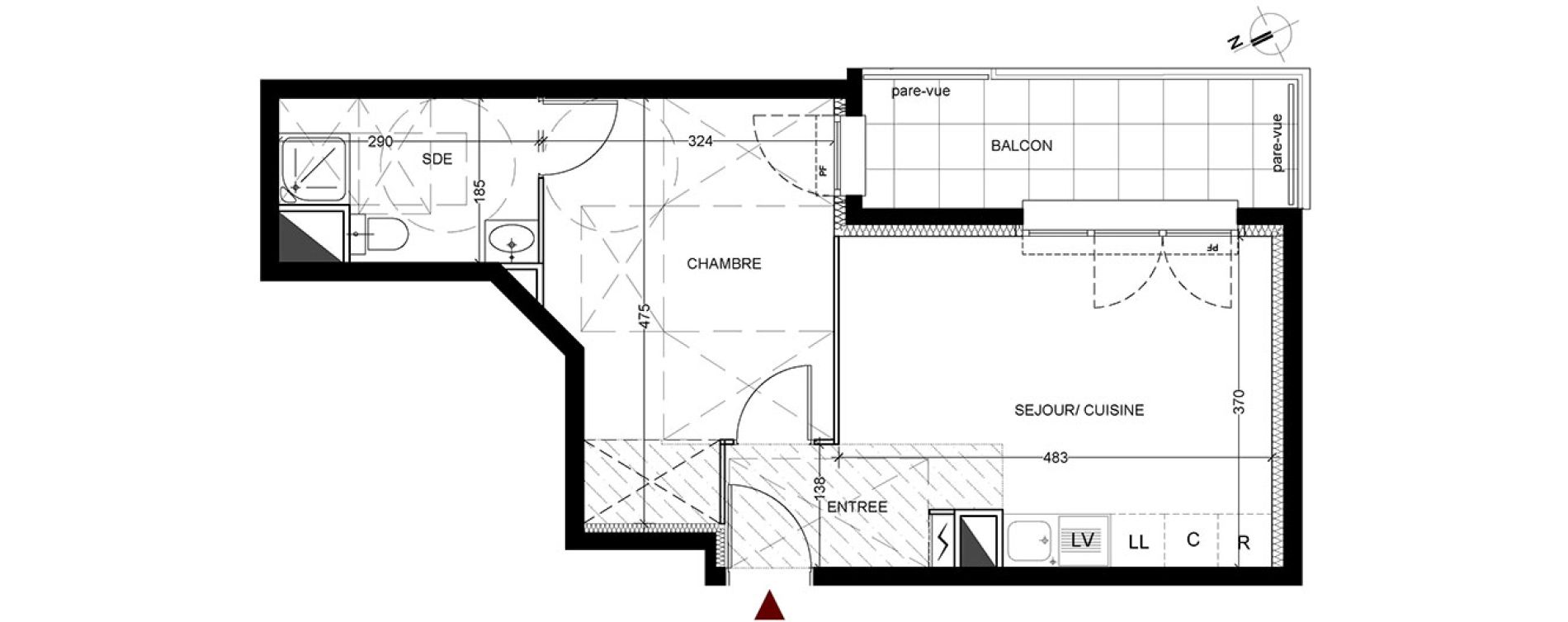 Appartement T2 de 37,71 m2 &agrave; Vigneux-Sur-Seine La croix blanche