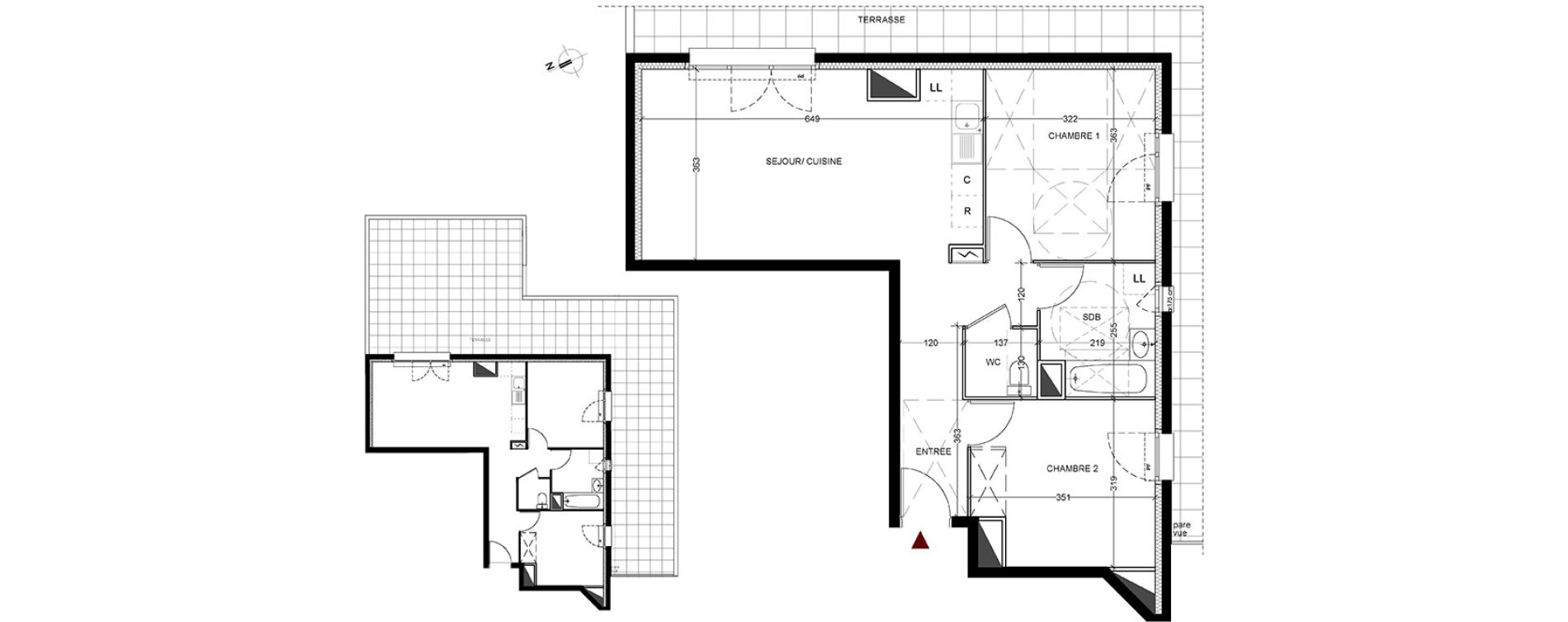 Appartement T3 de 59,81 m2 &agrave; Vigneux-Sur-Seine La croix blanche