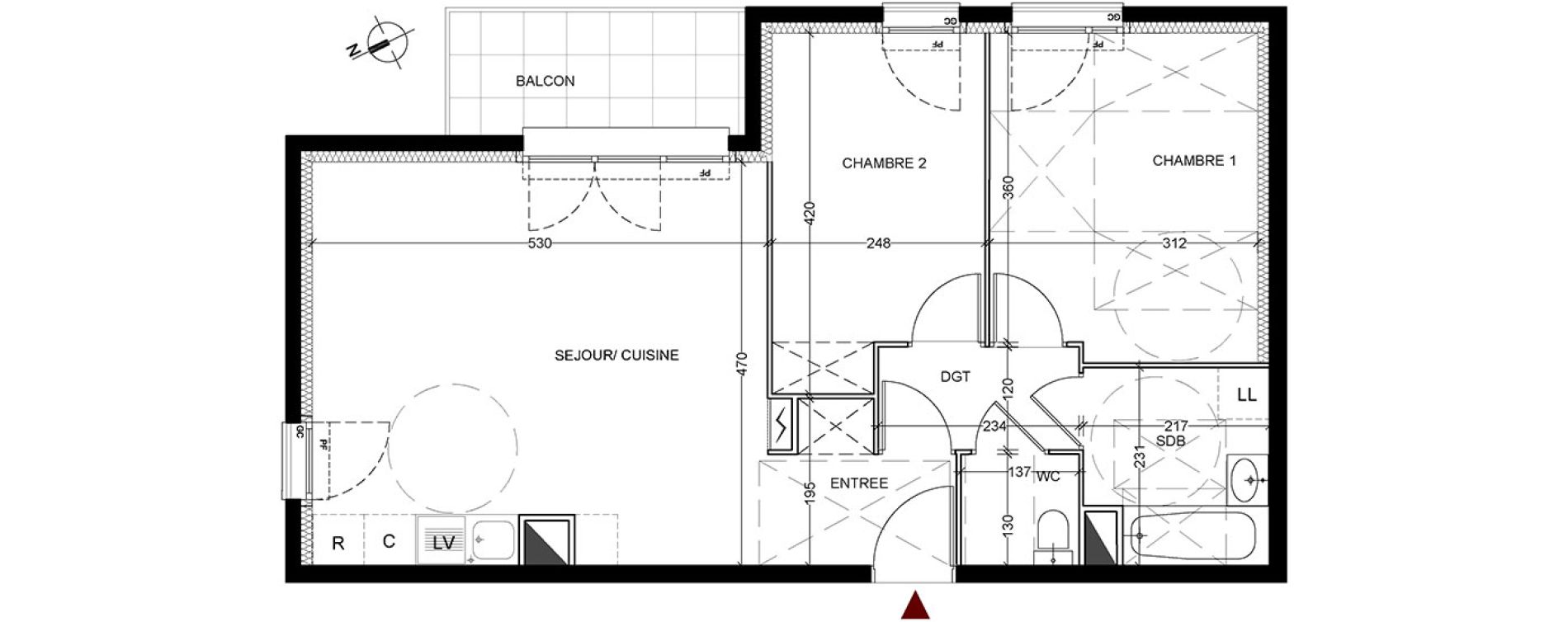 Appartement T3 de 58,58 m2 &agrave; Vigneux-Sur-Seine La croix blanche