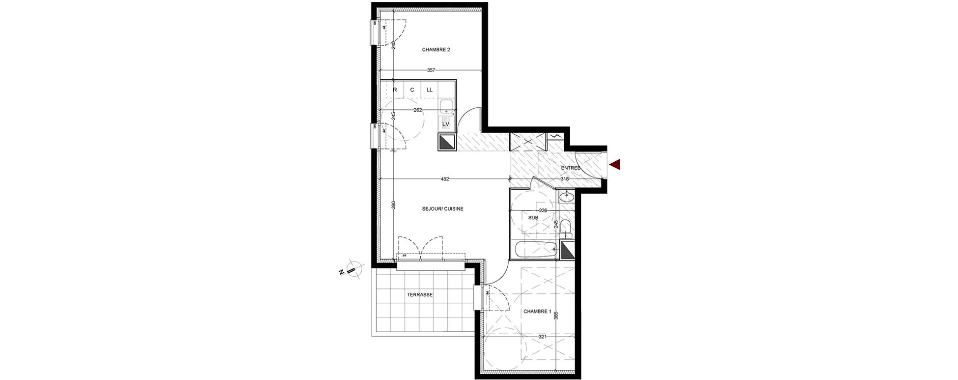 Appartement T3 de 57,31 m2 &agrave; Vigneux-Sur-Seine La croix blanche