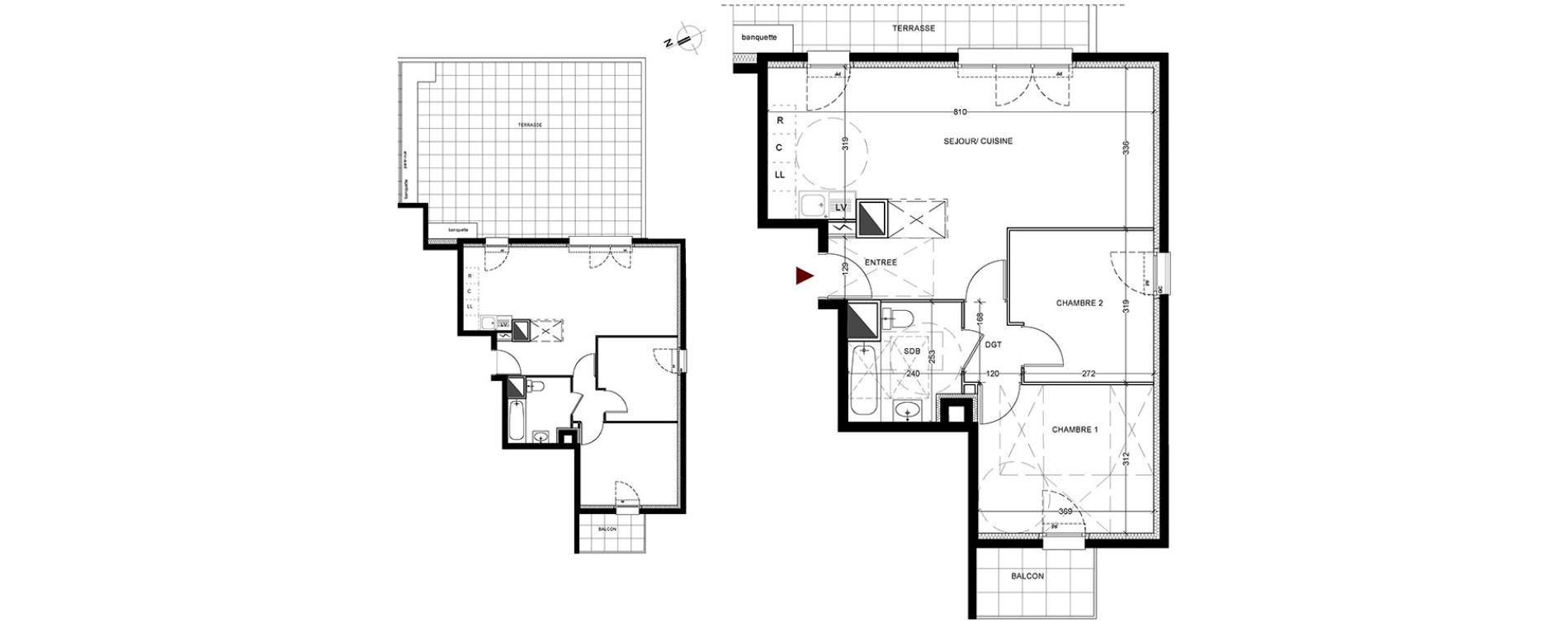 Appartement T3 de 59,76 m2 &agrave; Vigneux-Sur-Seine La croix blanche