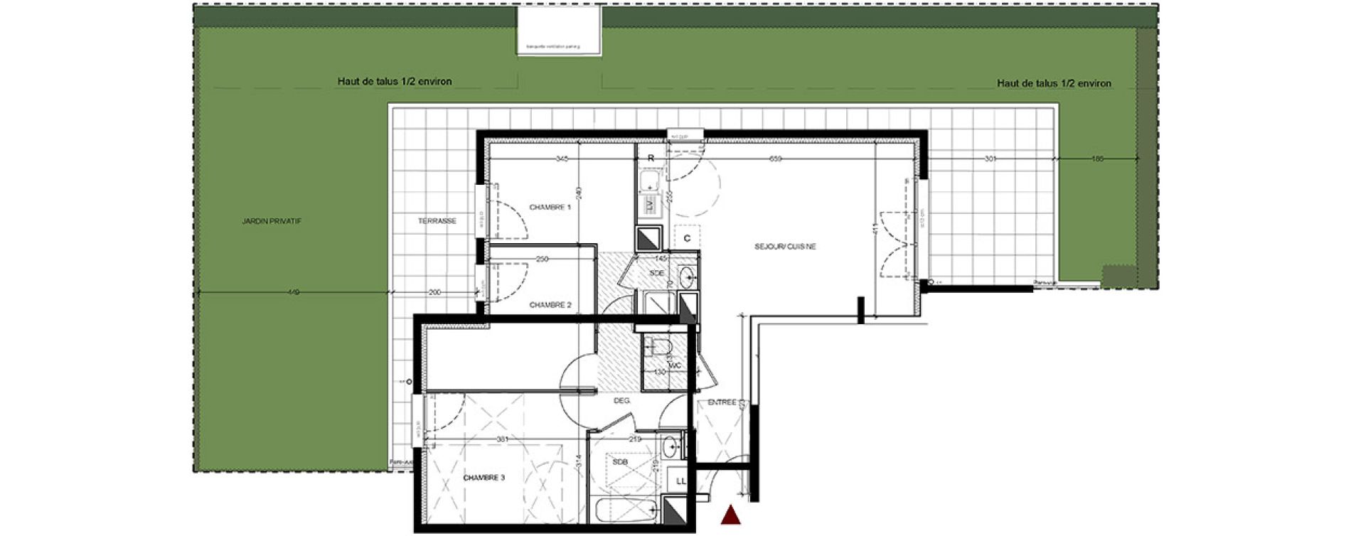 Appartement T4 de 74,83 m2 &agrave; Vigneux-Sur-Seine La croix blanche