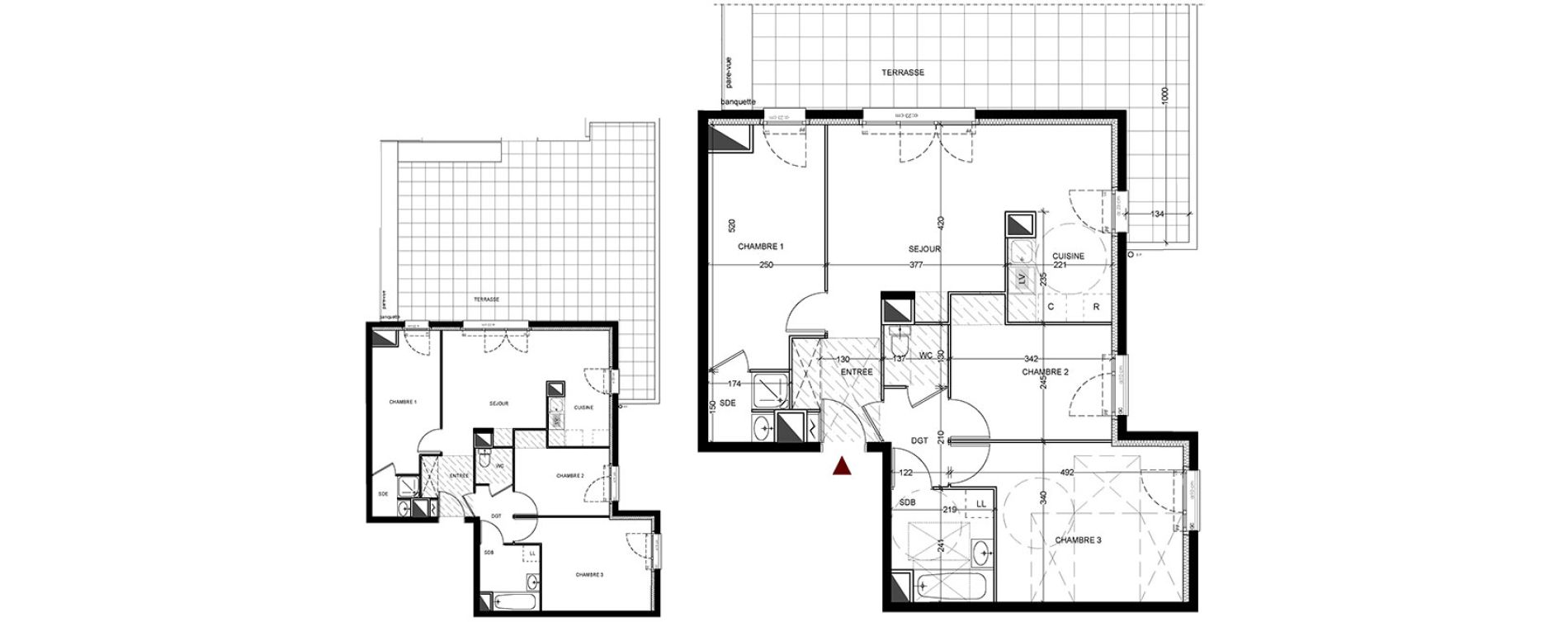 Appartement T4 de 74,89 m2 &agrave; Vigneux-Sur-Seine La croix blanche