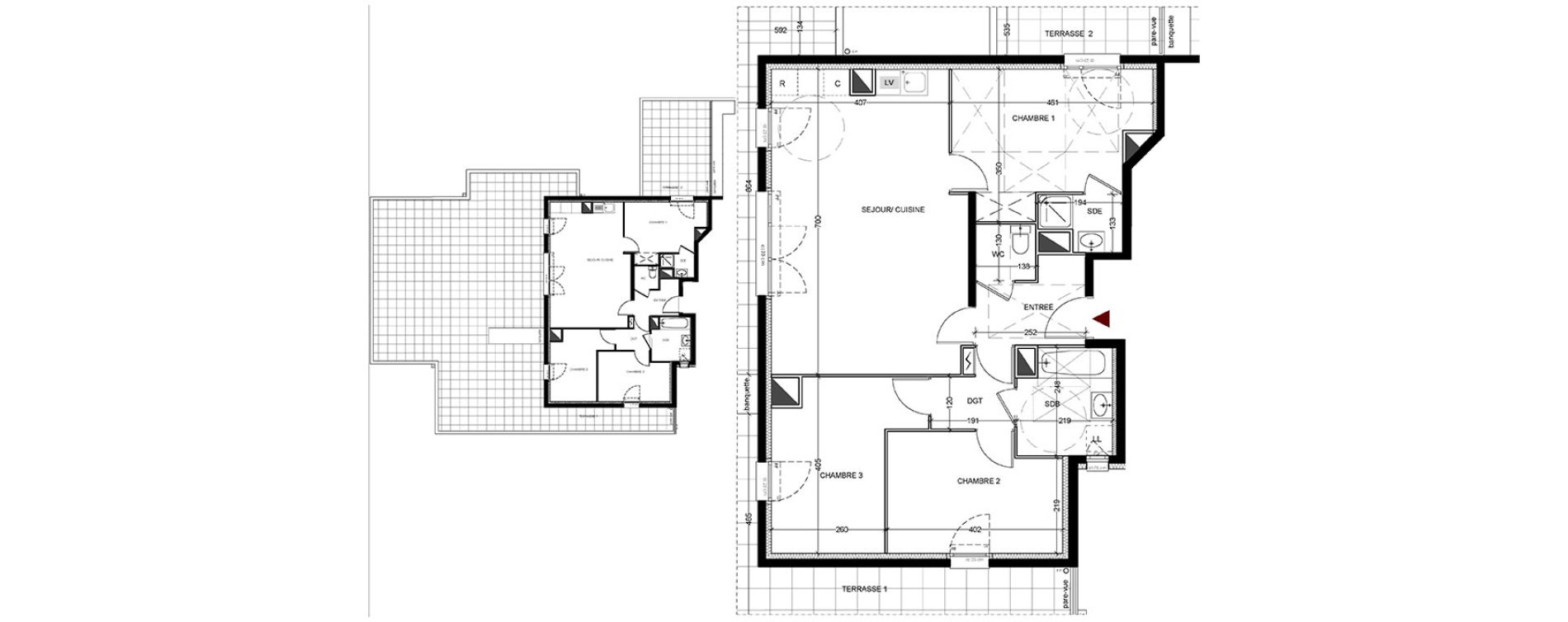 Appartement T4 de 81,04 m2 &agrave; Vigneux-Sur-Seine La croix blanche