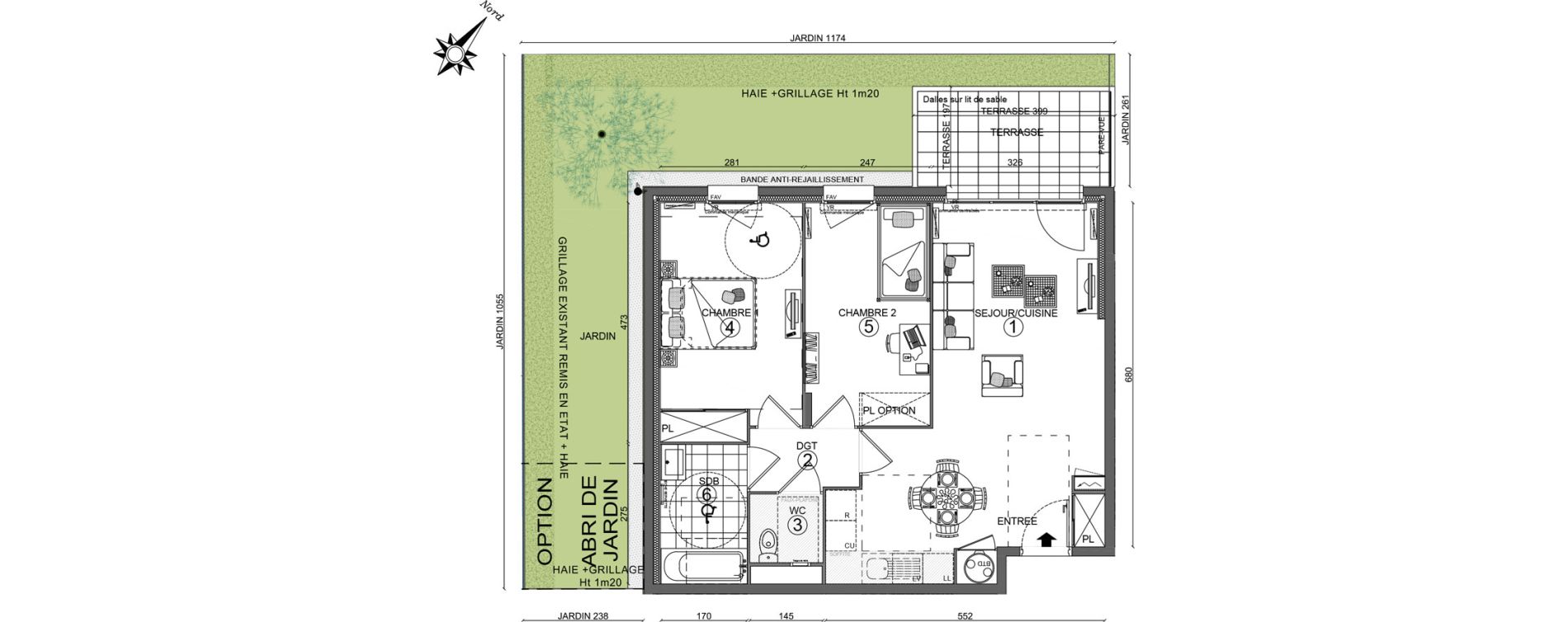Appartement T3 de 62,15 m2 &agrave; Villab&eacute; Centre