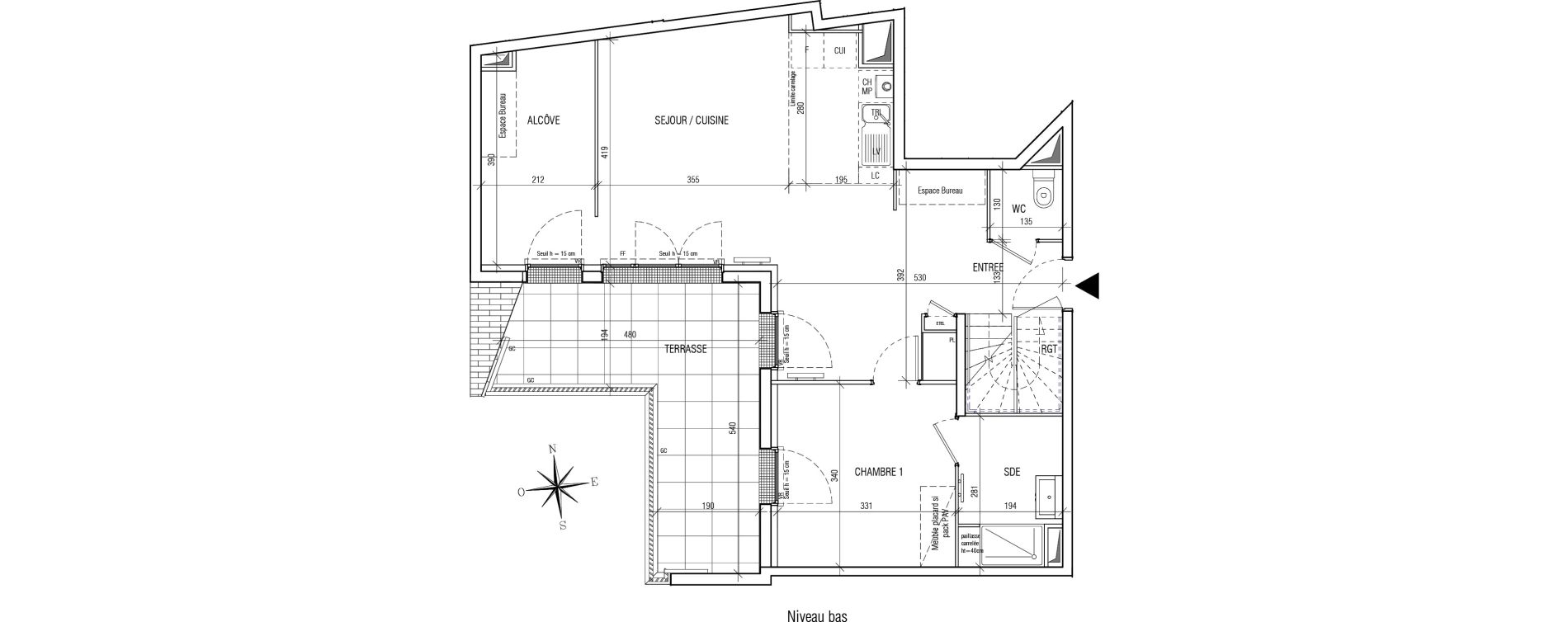 Duplex T4 de 104,10 m2 &agrave; Villebon-Sur-Yvette Centre ville