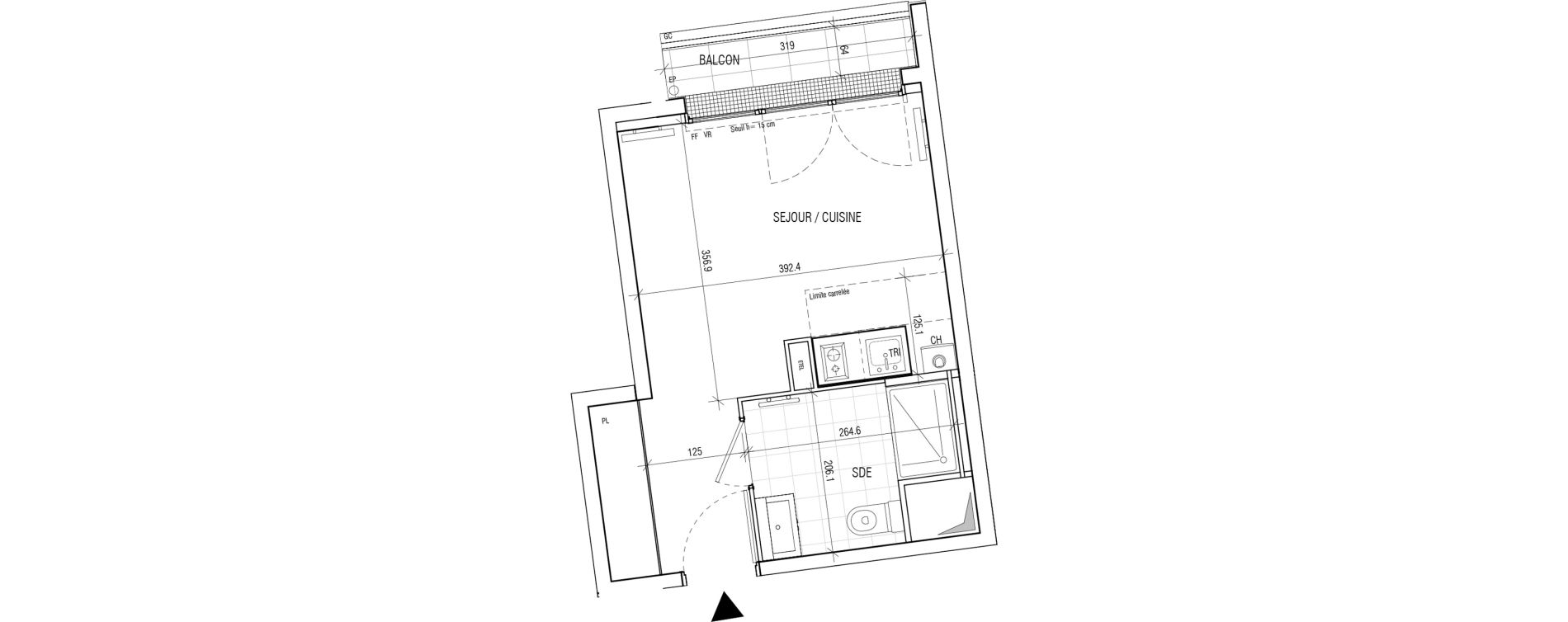 Appartement T1 de 22,68 m2 &agrave; Villebon-Sur-Yvette Centre ville