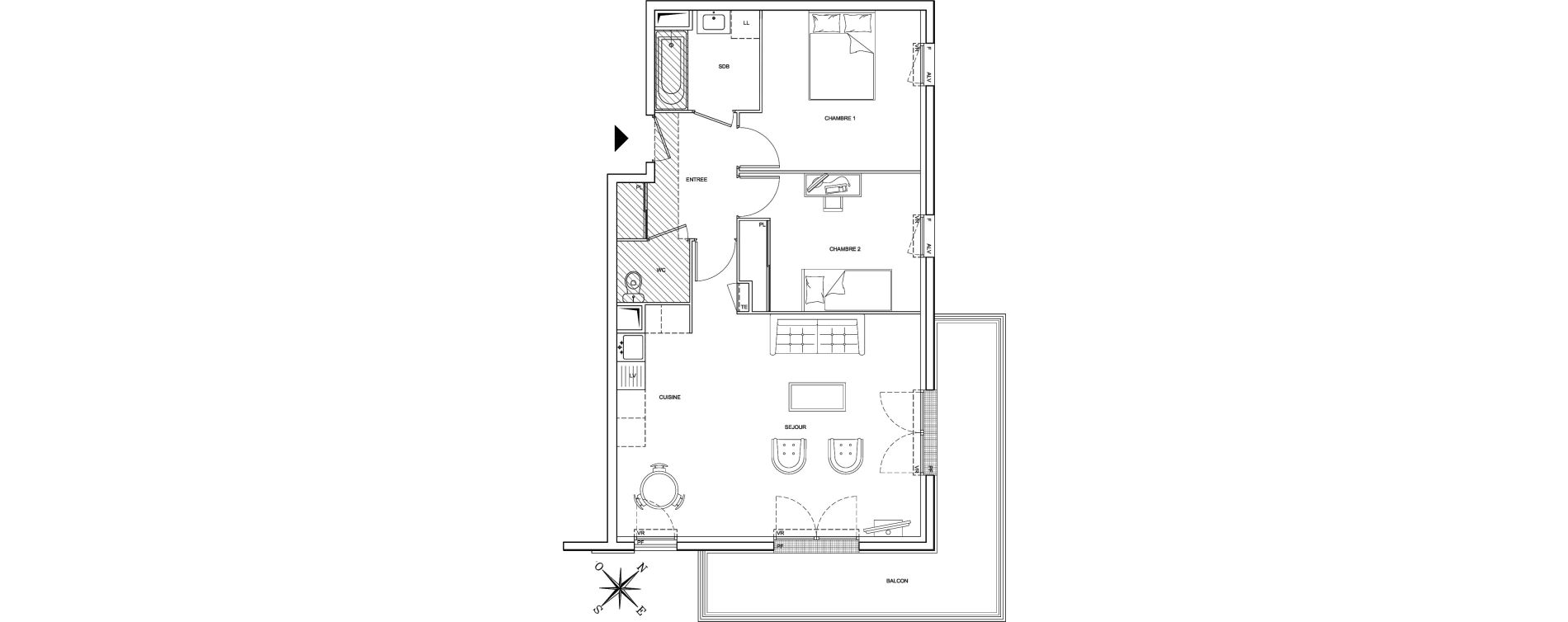 Appartement T3 de 66,57 m2 &agrave; Villebon-Sur-Yvette La roche