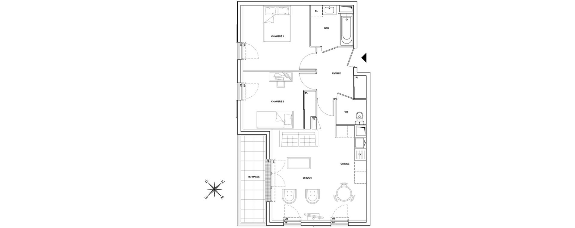Appartement T3 de 59,64 m2 &agrave; Villebon-Sur-Yvette La roche