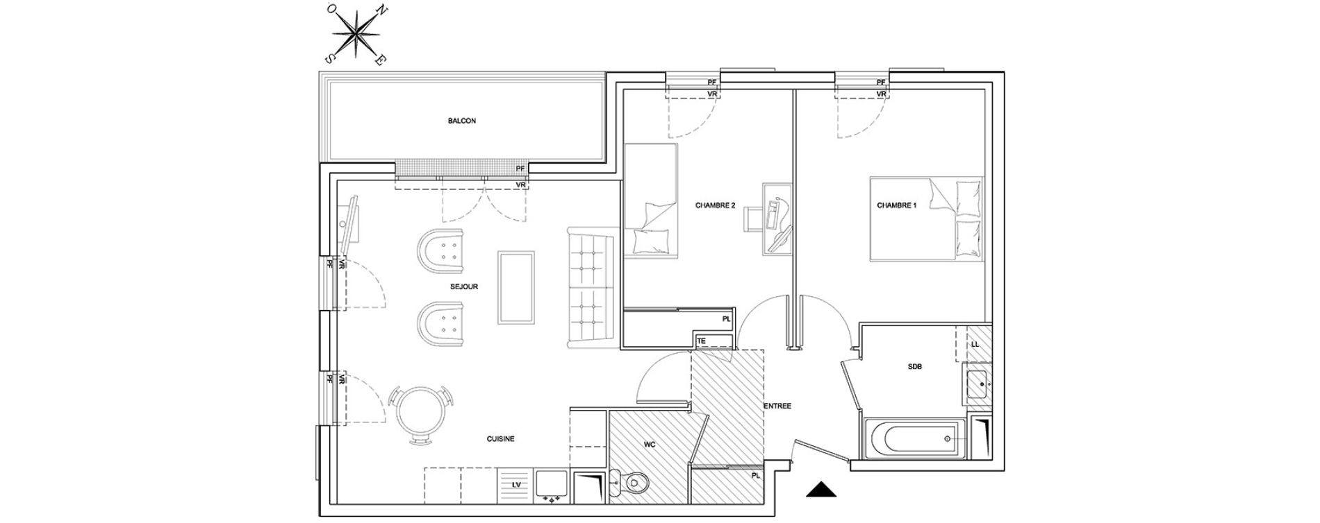 Appartement T3 de 61,78 m2 &agrave; Villebon-Sur-Yvette La roche