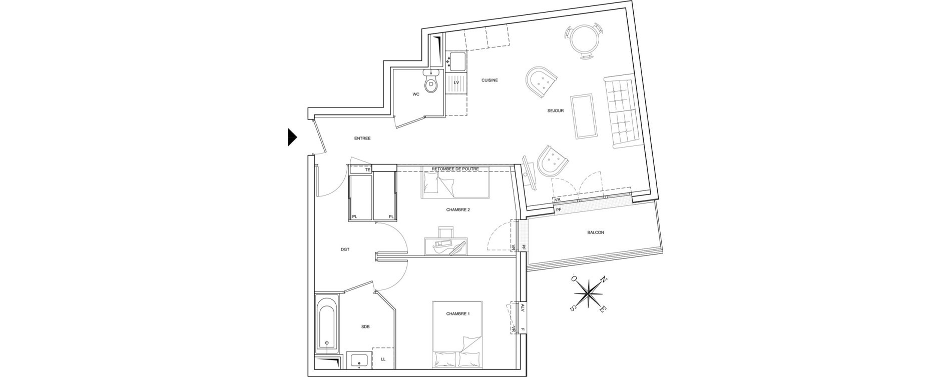 Appartement T3 de 61,87 m2 &agrave; Villebon-Sur-Yvette La roche