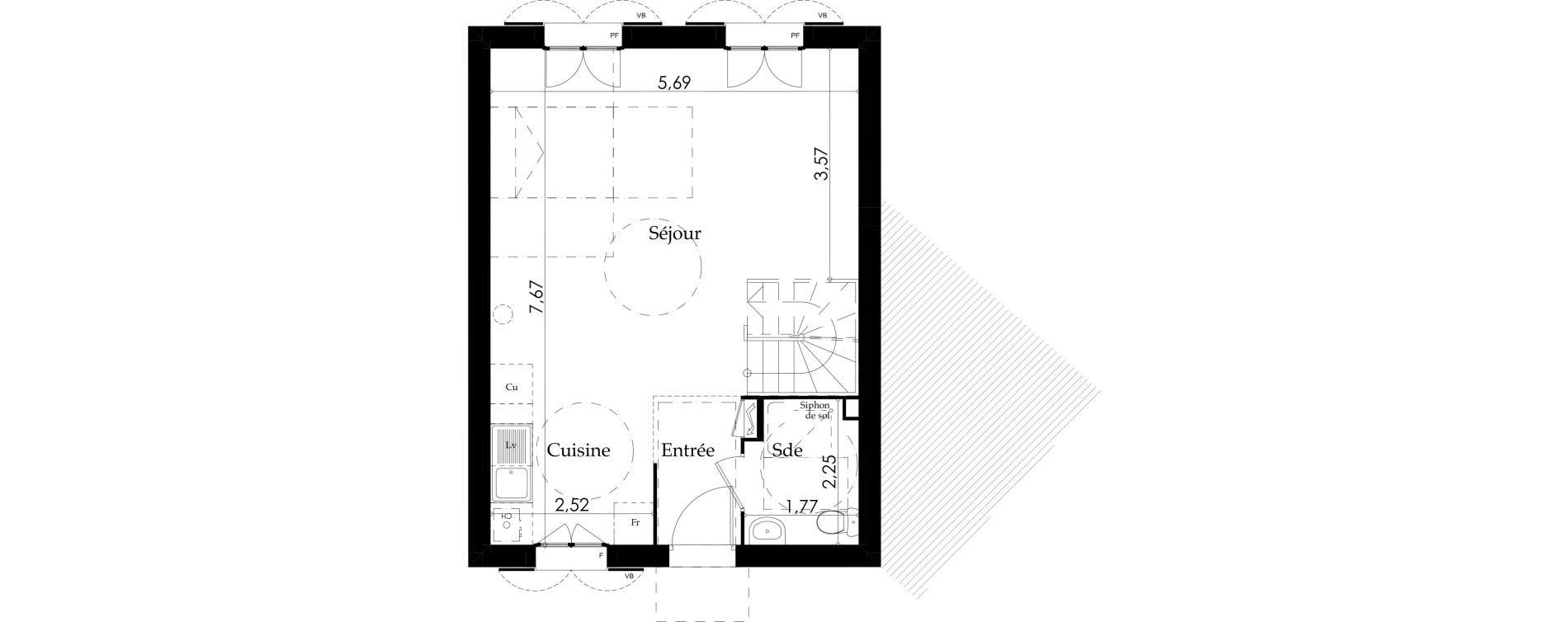 Maison T4 de 80,10 m2 &agrave; Villejust La folie bessin