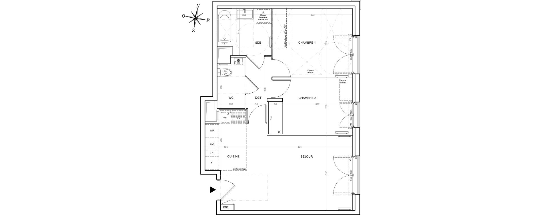 Appartement T3 de 58,52 m2 &agrave; Villemoisson-Sur-Orge Centre