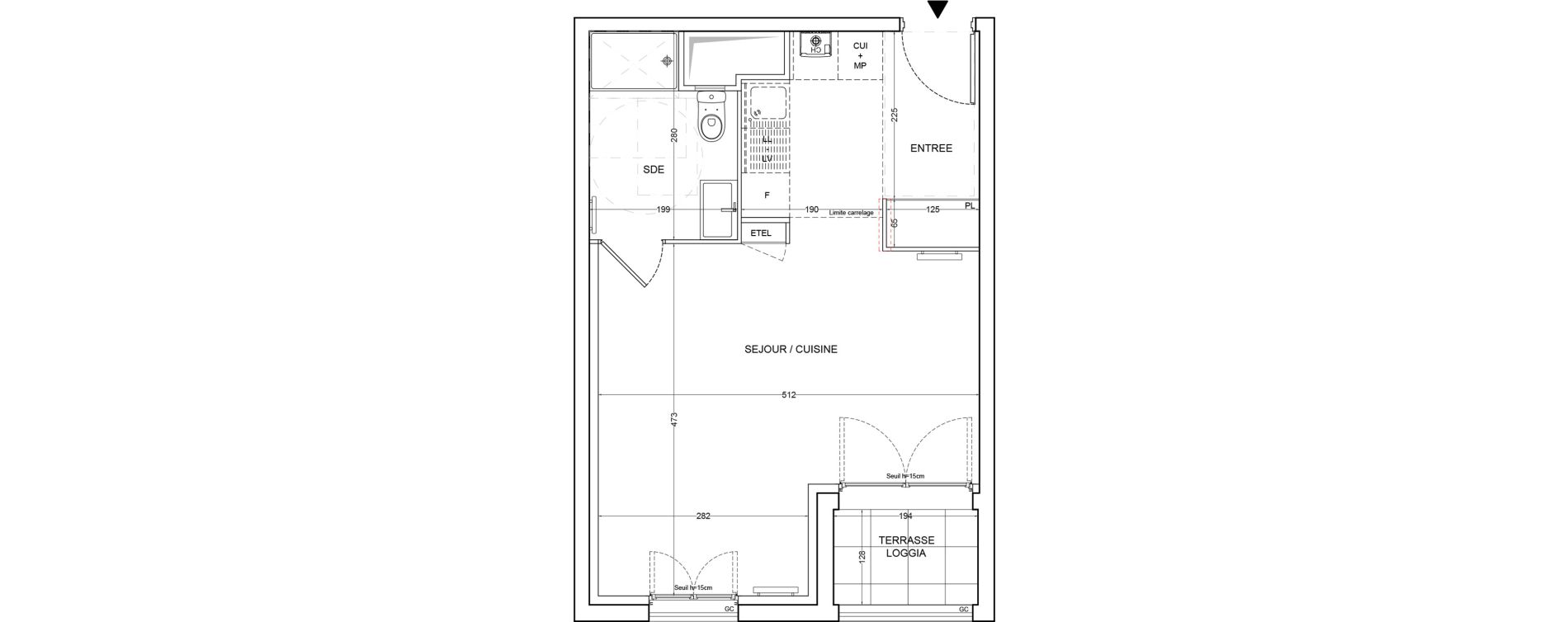 Appartement T1 de 34,08 m2 &agrave; Villemoisson-Sur-Orge Centre