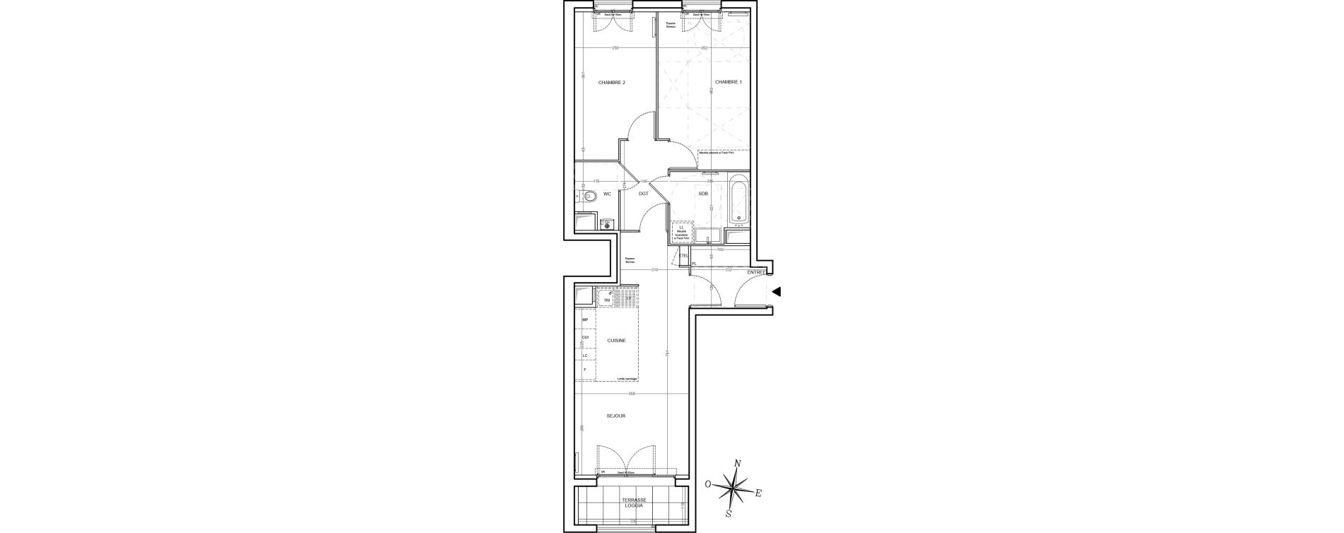 Appartement T3 de 62,06 m2 &agrave; Villemoisson-Sur-Orge Centre