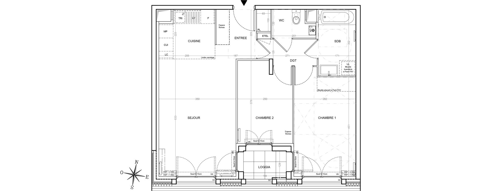 Appartement T3 de 60,89 m2 &agrave; Villemoisson-Sur-Orge Centre