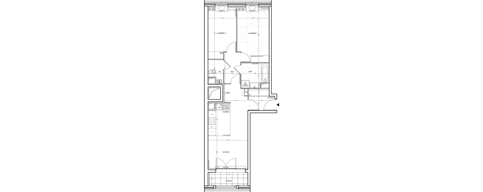 Appartement T3 de 61,61 m2 &agrave; Villemoisson-Sur-Orge Centre