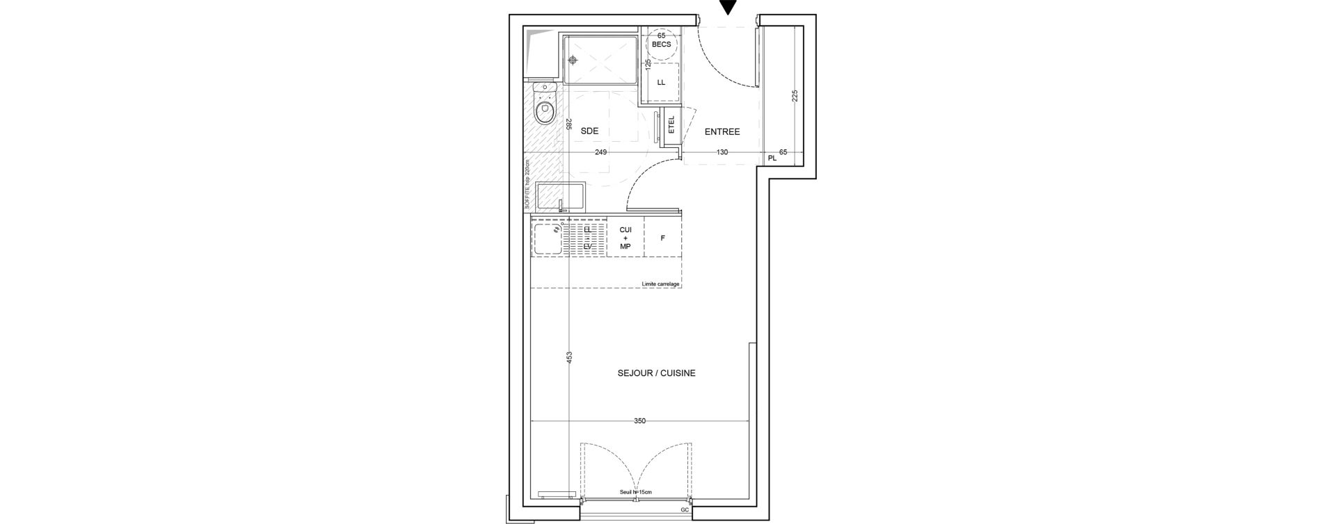 Appartement T1 de 27,92 m2 &agrave; Villemoisson-Sur-Orge Centre