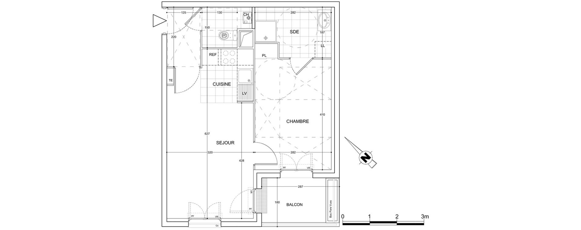Appartement T2 de 40,94 m2 &agrave; Viry-Ch&acirc;tillon Centre