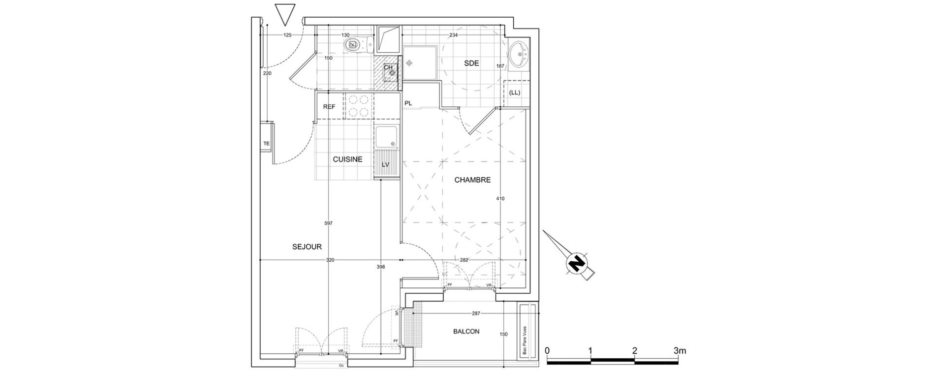 Appartement T2 de 39,96 m2 &agrave; Viry-Ch&acirc;tillon Centre