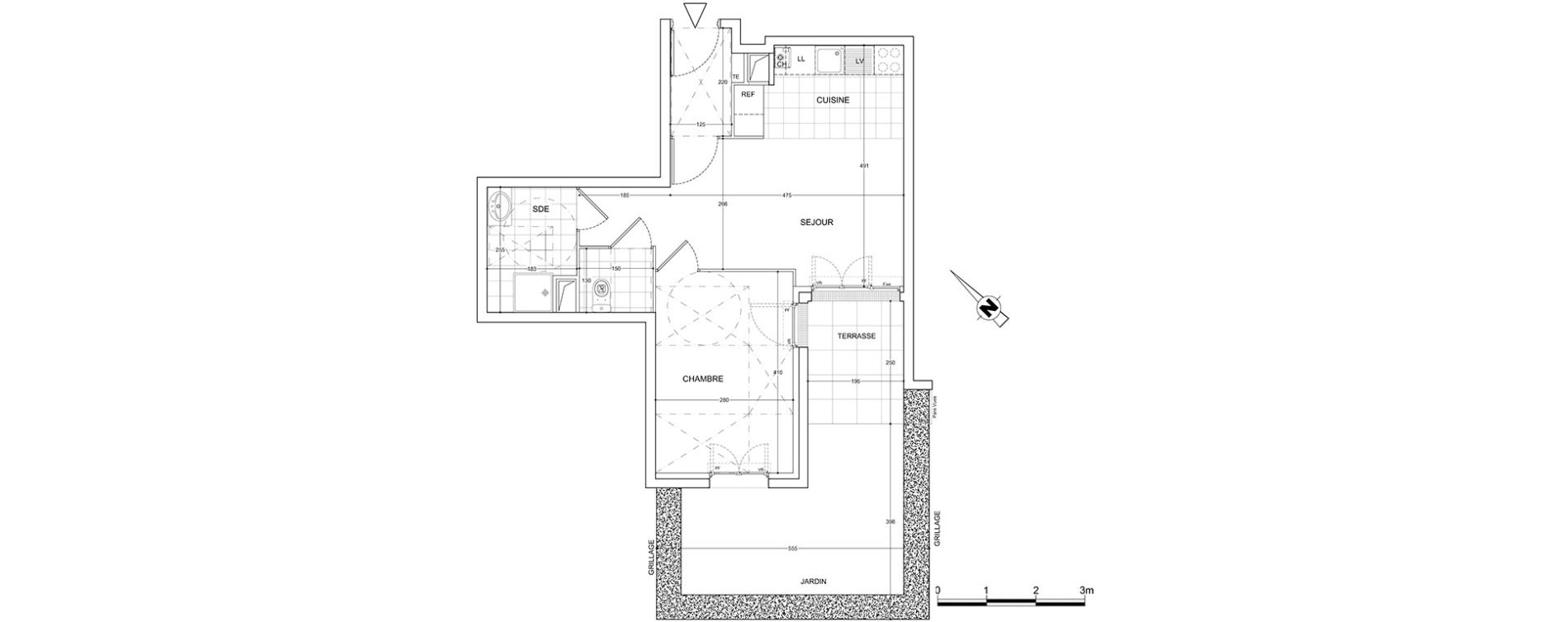Appartement T2 de 42,11 m2 &agrave; Viry-Ch&acirc;tillon Centre
