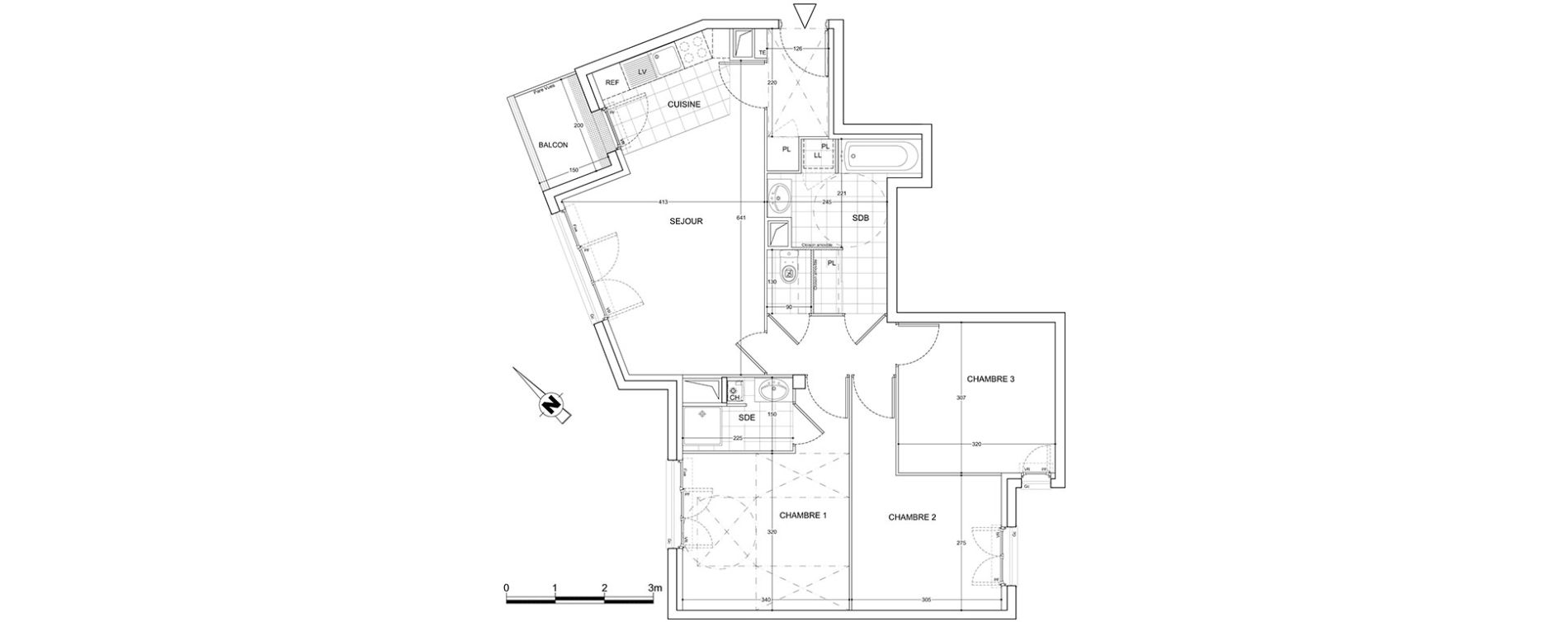 Appartement T4 de 72,25 m2 &agrave; Viry-Ch&acirc;tillon Centre