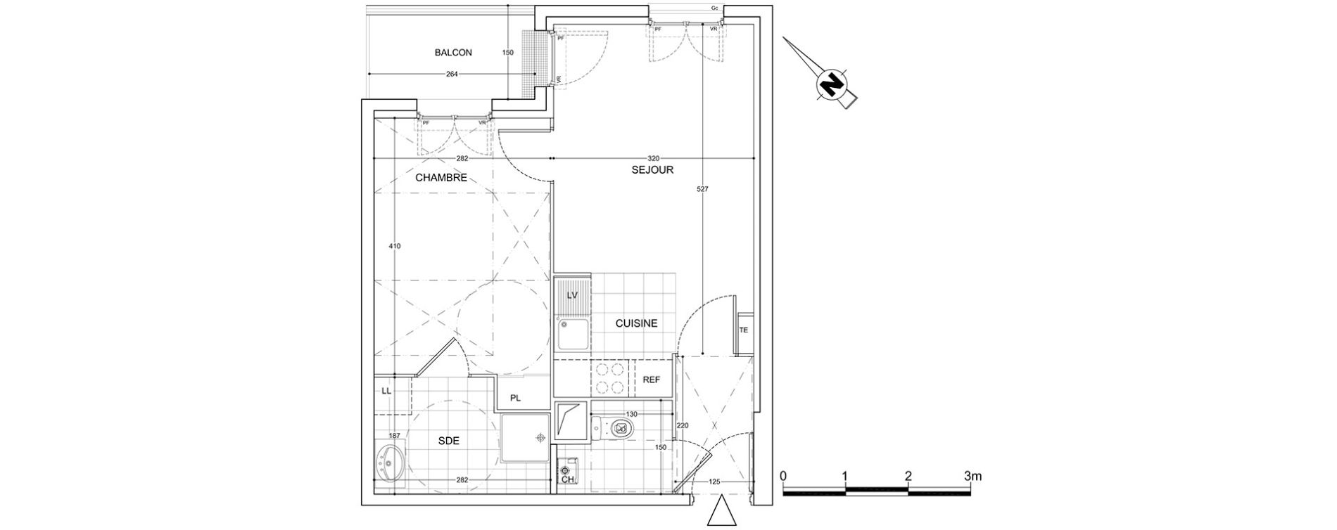 Appartement T2 de 39,94 m2 &agrave; Viry-Ch&acirc;tillon Centre