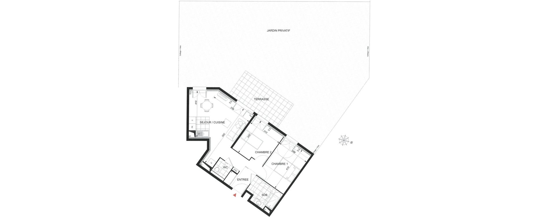 Appartement T3 de 58,50 m2 &agrave; Wissous Centre