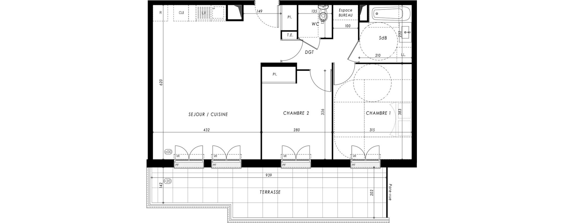 Appartement T3 de 62,11 m2 &agrave; Yerres Gambetta - brossolette - gare