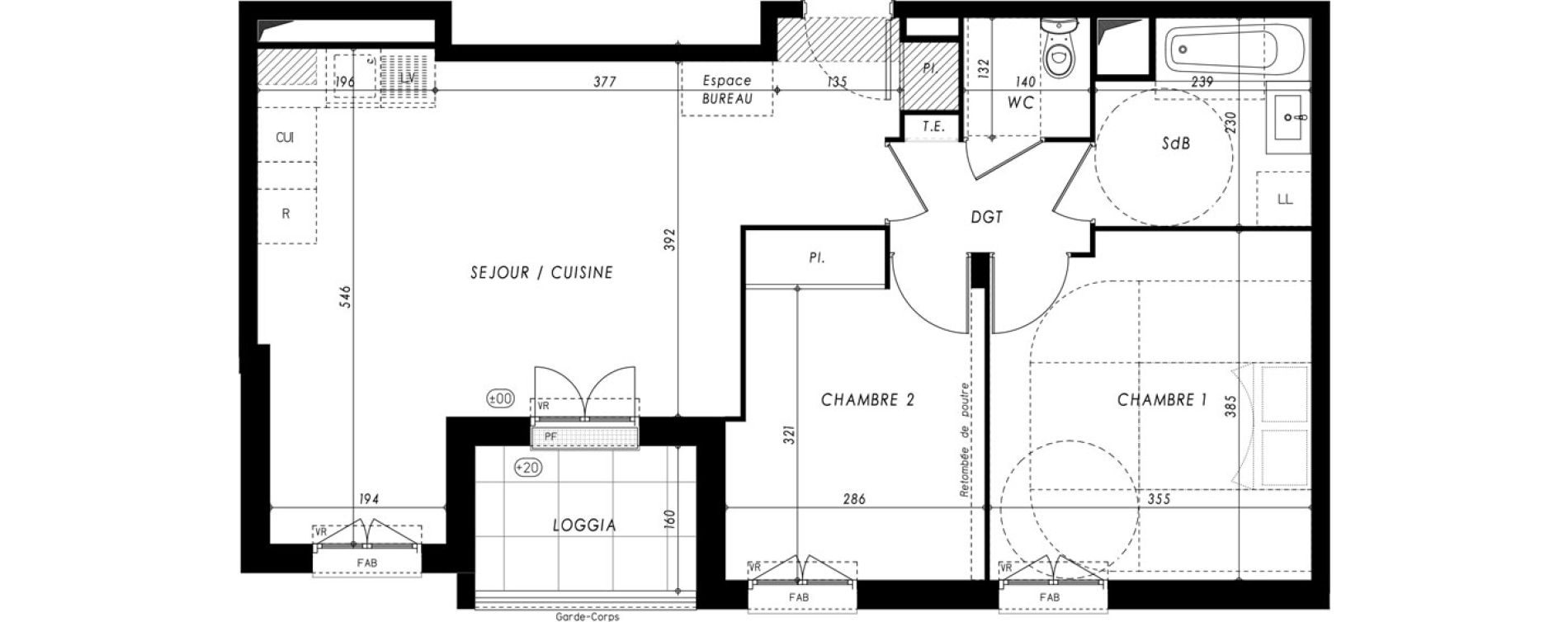 Appartement T3 de 61,00 m2 &agrave; Yerres Gambetta - brossolette - gare