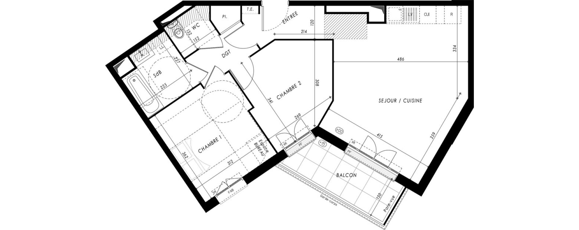 Appartement T3 de 61,20 m2 &agrave; Yerres Gambetta - brossolette - gare