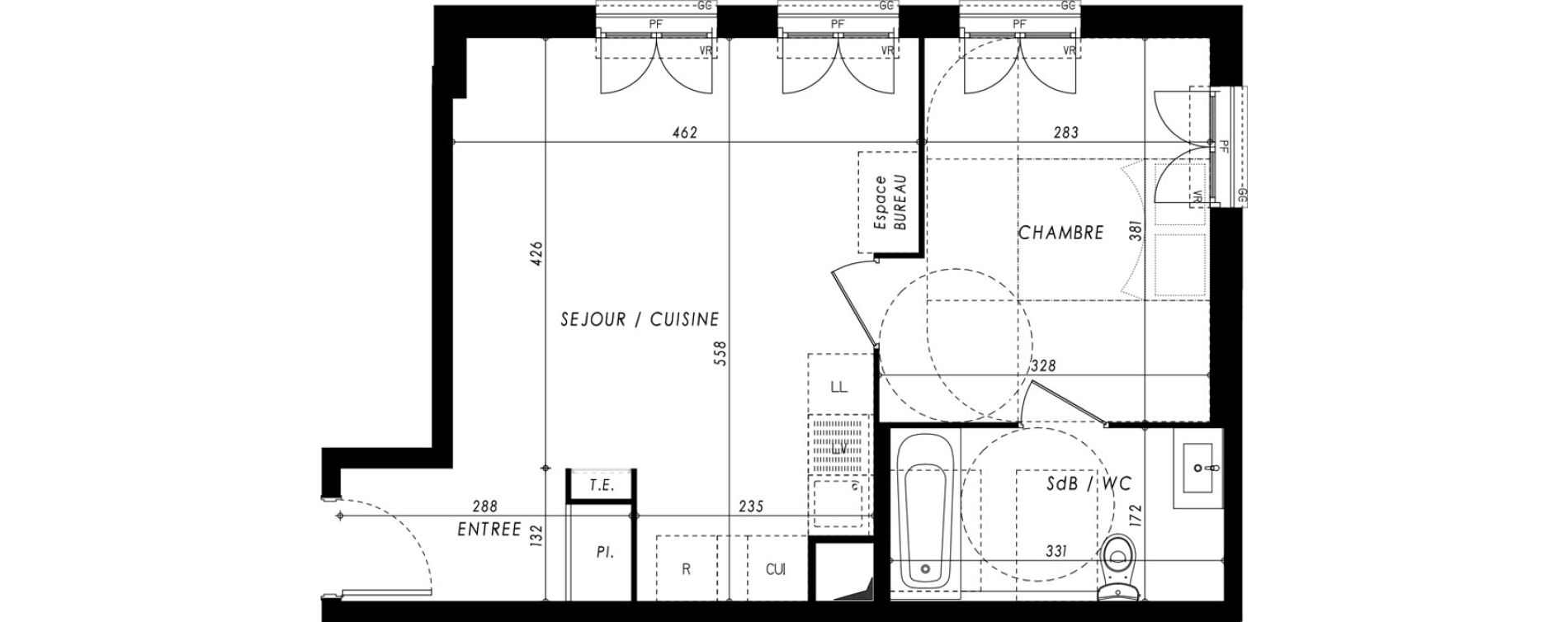 Appartement T2 de 42,10 m2 &agrave; Yerres Gambetta - brossolette - gare