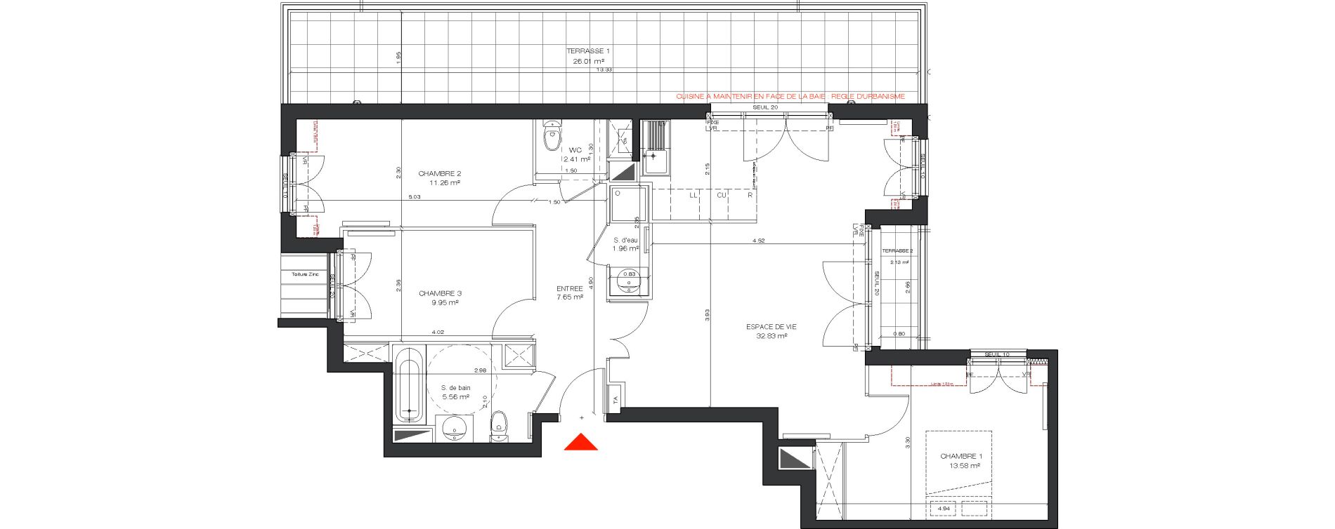 Appartement T4 de 85,27 m2 &agrave; Antony Centre