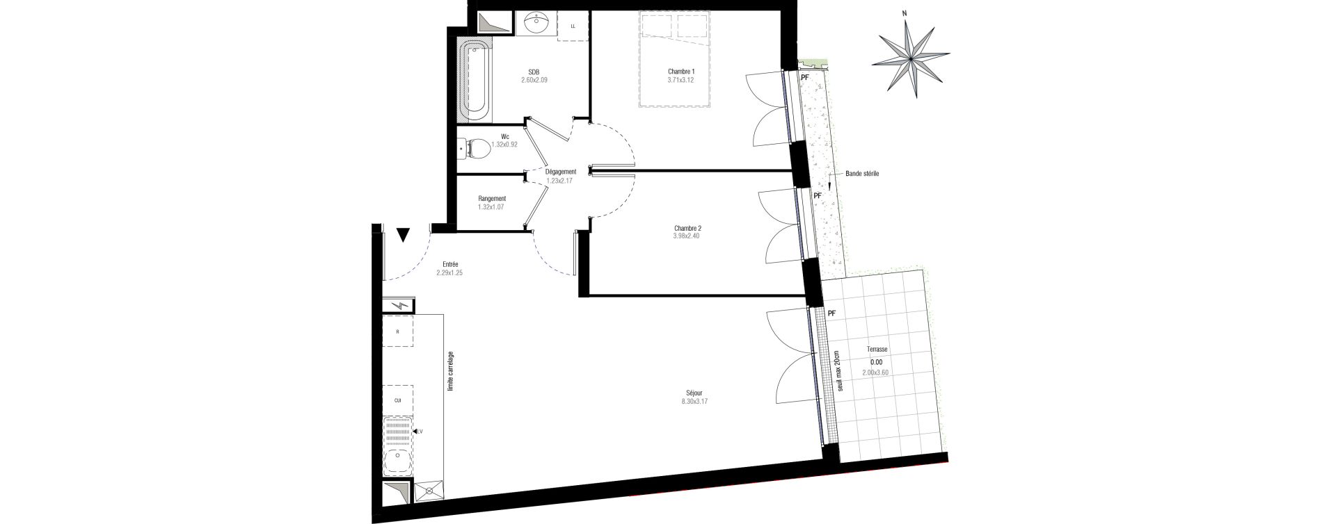 Appartement T3 de 67,07 m2 &agrave; Antony Centre