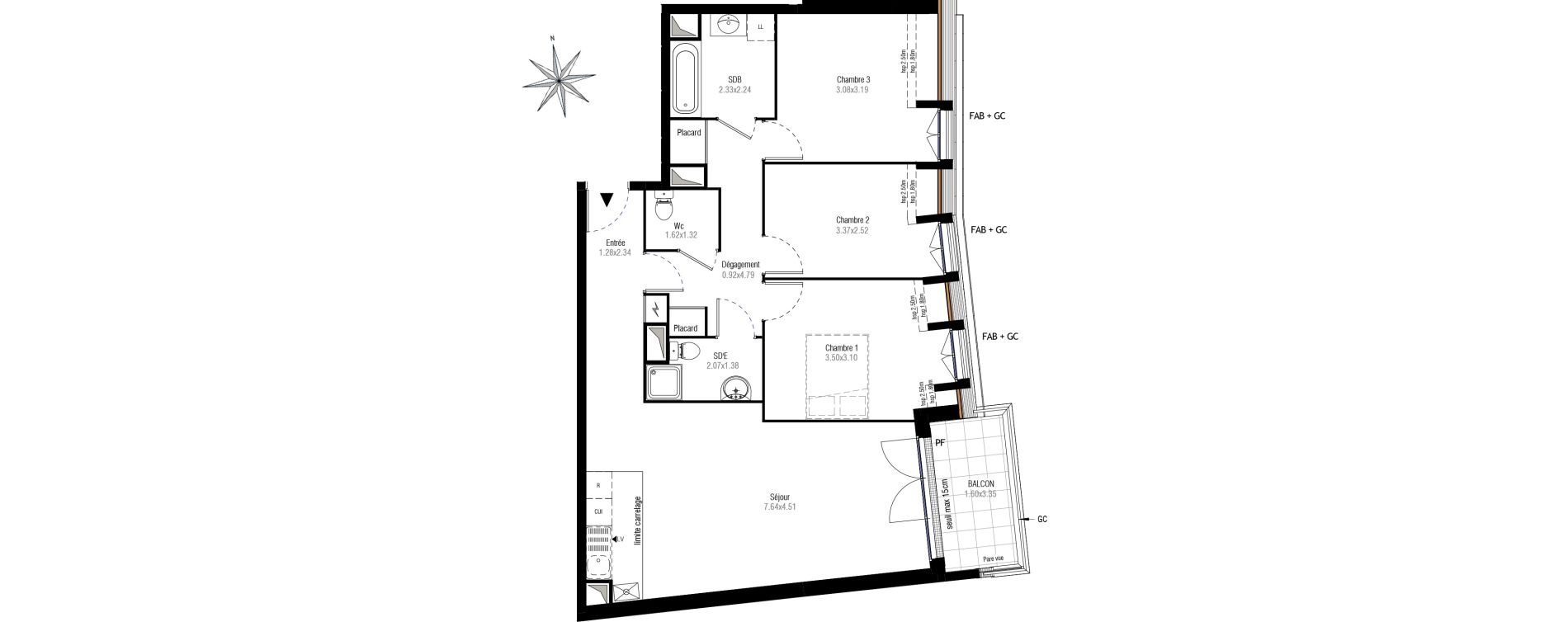 Appartement T4 de 85,38 m2 &agrave; Antony Centre