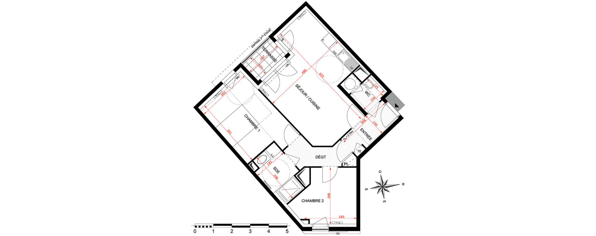 Appartement T3 de 60,96 m2 &agrave; Antony Centre