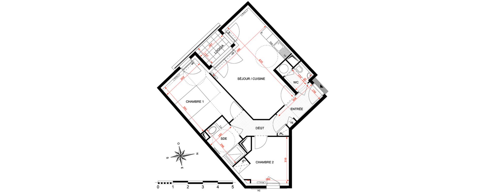 Appartement T3 de 60,97 m2 &agrave; Antony Centre