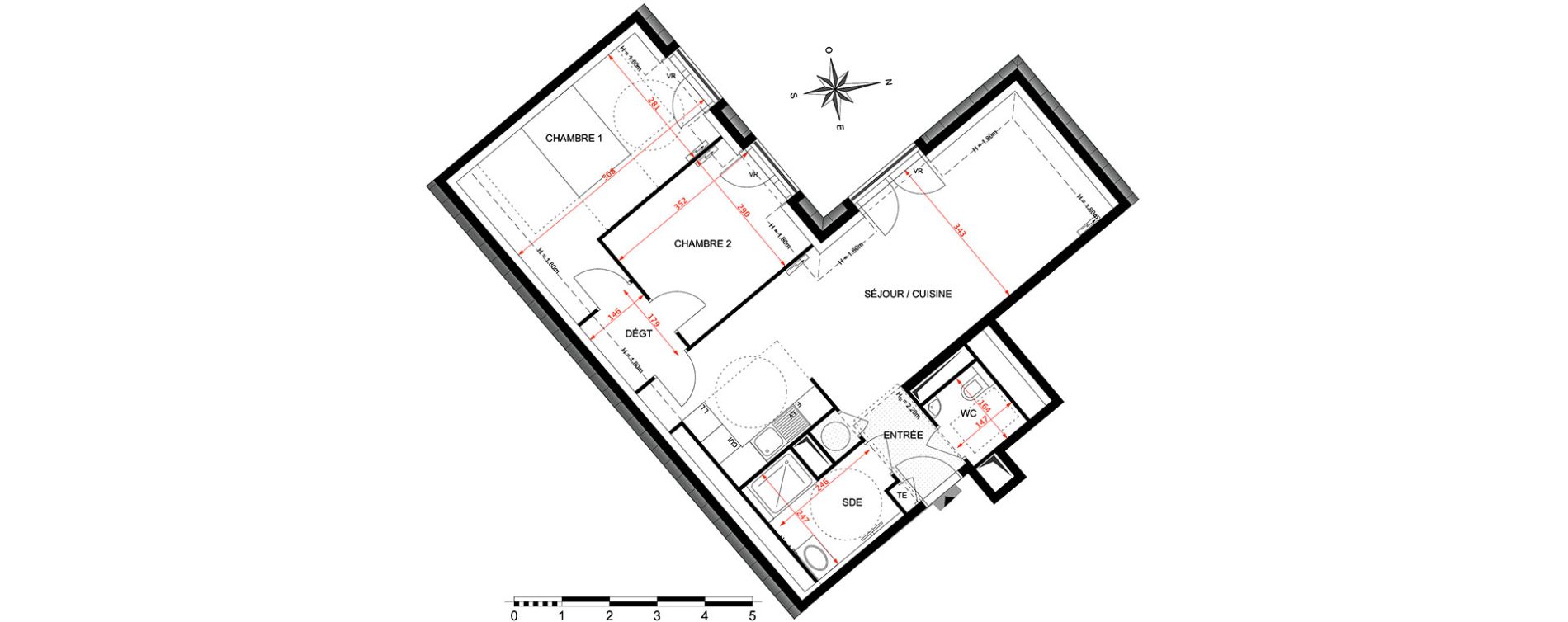 Appartement T3 de 64,27 m2 &agrave; Antony Centre