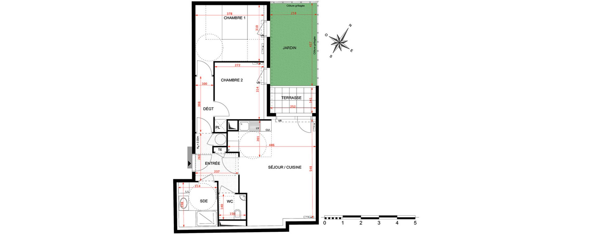 Appartement T3 de 61,97 m2 &agrave; Antony Centre
