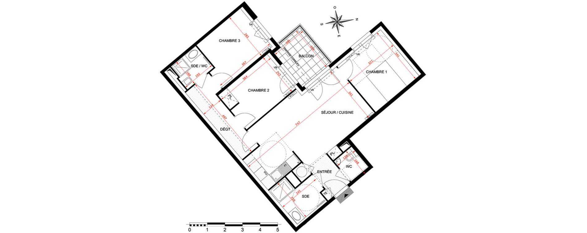 Appartement T4 de 74,88 m2 &agrave; Antony Centre
