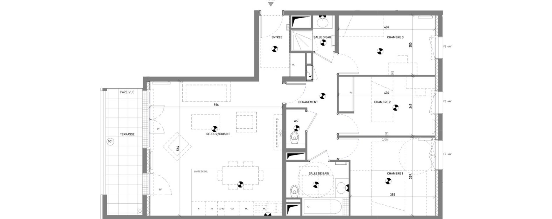 Appartement T4 de 83,02 m2 &agrave; Antony Jean zay