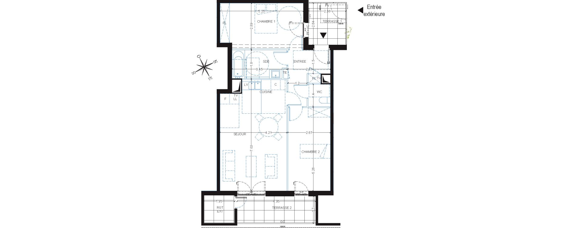 Appartement T3 de 72,20 m2 &agrave; Antony Centre