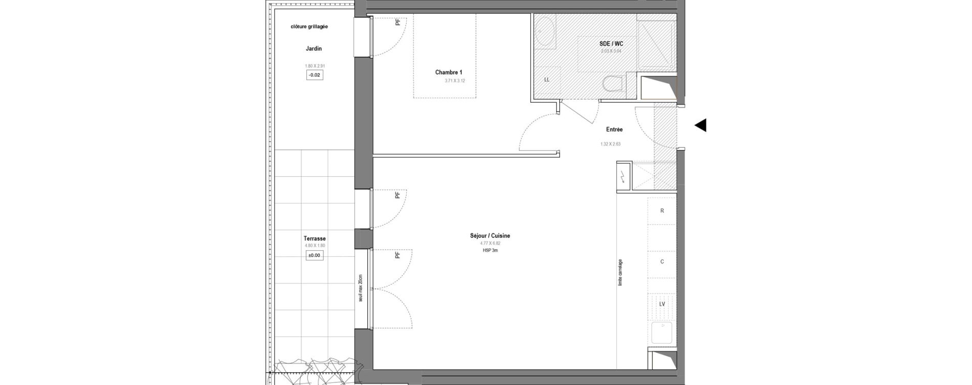 Appartement T2 de 52,60 m2 &agrave; Antony Nouveau cimeti&egrave;re