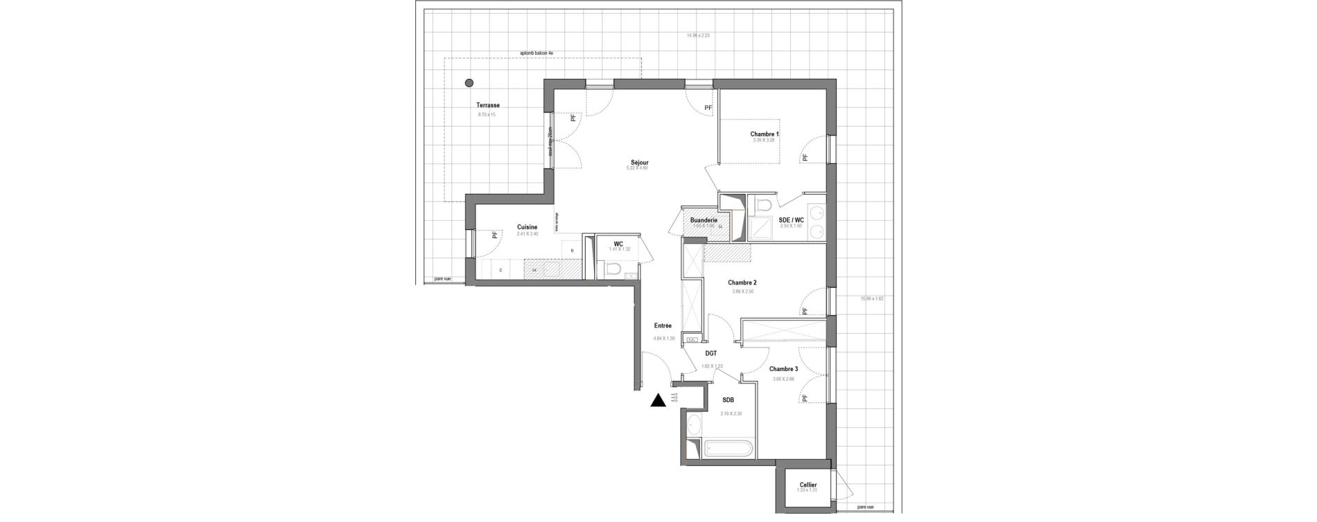 Appartement T4 de 83,80 m2 &agrave; Antony Nouveau cimeti&egrave;re