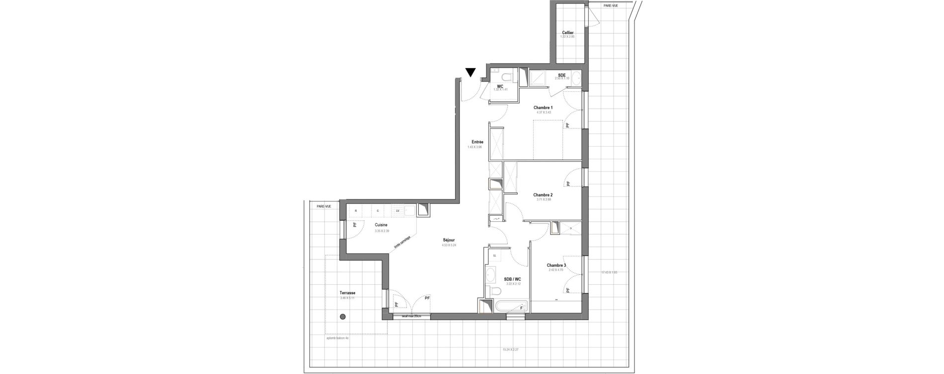 Appartement T4 de 84,90 m2 &agrave; Antony Nouveau cimeti&egrave;re