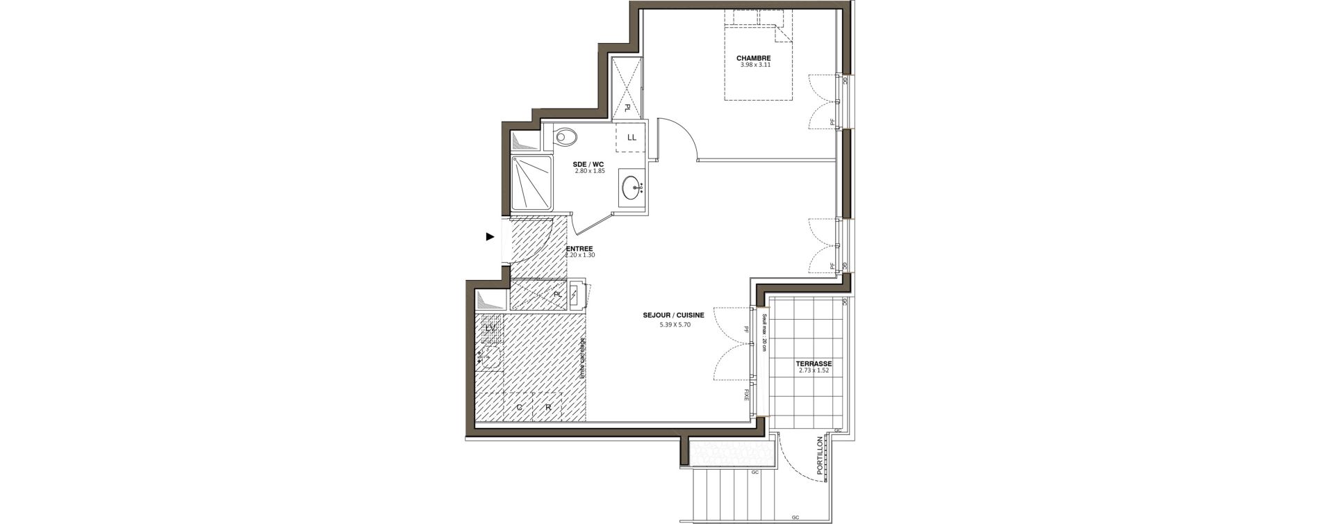 Appartement T2 de 46,88 m2 &agrave; Antony Nouveau cimeti&egrave;re