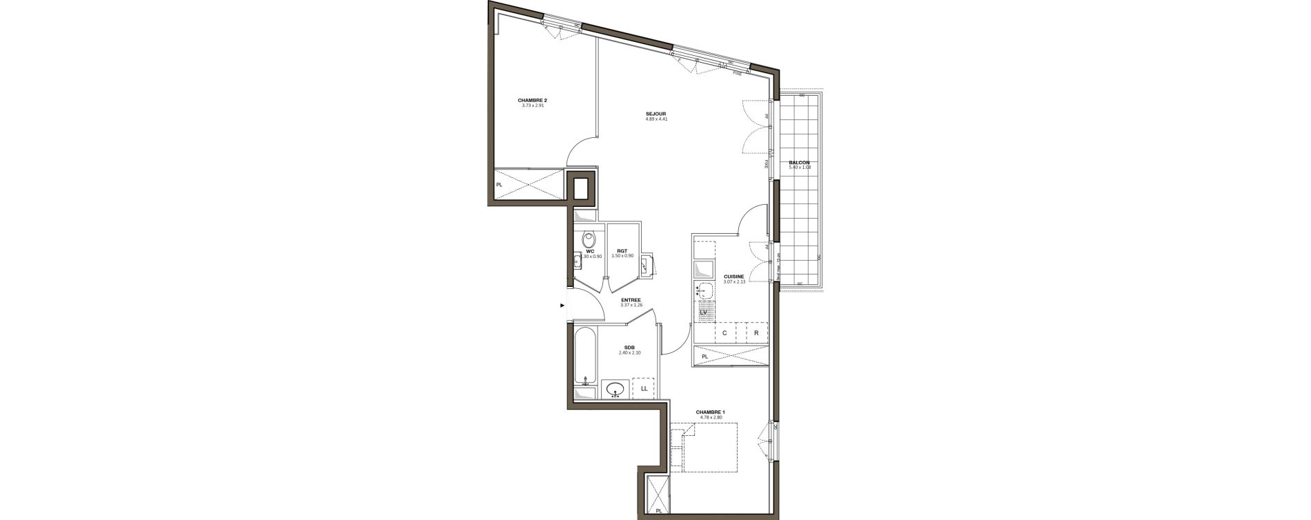 Appartement T3 de 71,81 m2 &agrave; Antony Nouveau cimeti&egrave;re