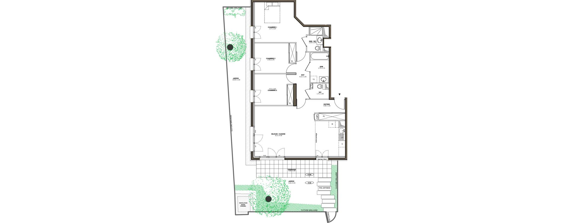 Appartement T4 de 90,35 m2 &agrave; Antony Nouveau cimeti&egrave;re