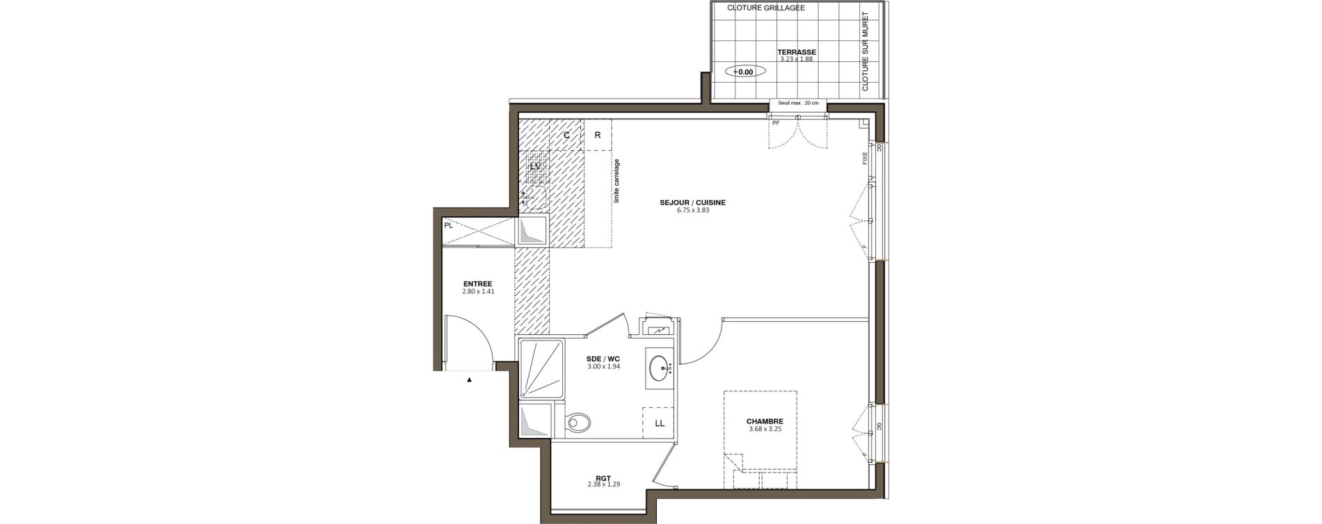 Appartement T2 de 50,24 m2 &agrave; Antony Nouveau cimeti&egrave;re