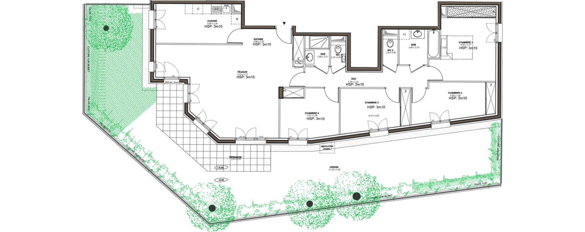 Appartement T5 de 114,17 m2 &agrave; Antony Nouveau cimeti&egrave;re